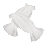 ROMISBABA Manchettes de Mariage Tulle Blanc Détachables Style Lanterne Accessoires Vintag...