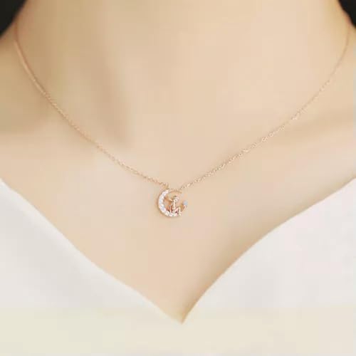 Collar de cuentas rosa con caída vertical y cadena larga infantil 4