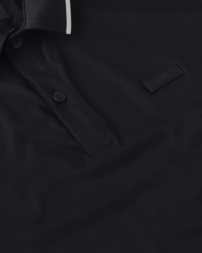 Image of MUFTI Black Solid Polo T Shirt