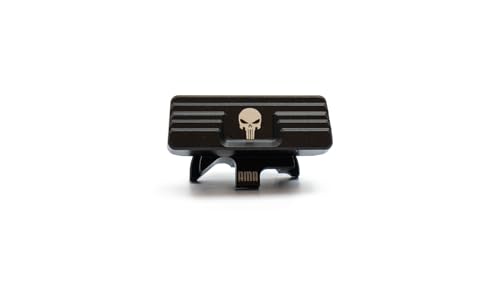 American Made Arms Easy Charge Slide End Cap for Walther PDP – 7075 Aluminum, CNC Machined, Ceramic Finish, Durable Upgrade (Skull, Graphite Black H-146)