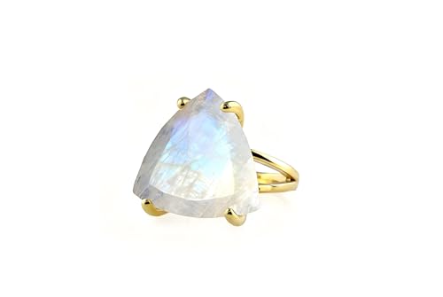 Bague pierre de lune or 14k : l'élégance artisanale d'un bijou durable