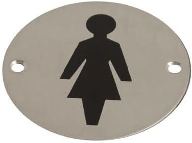 dzinatm WC-Türschild 75 mm Siebdruck PSS weiblich 1 Stück