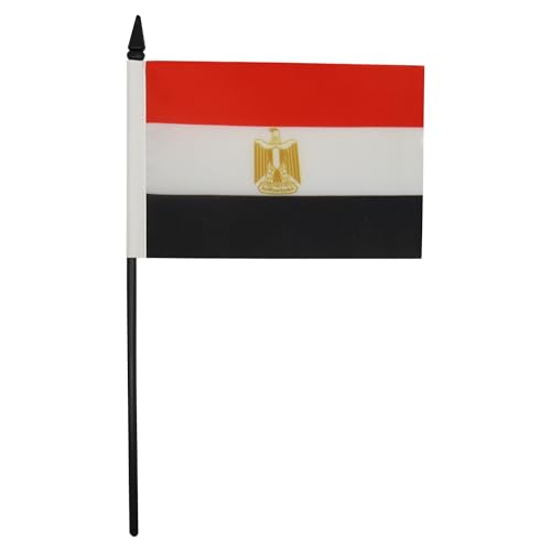 AZ FLAG - Tischflagge Ägypten - 15x10 cm - Arabische Republik Ägypten Tischfahne 10 x 15 Cm - Flaggen