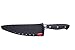 KitchenCraft MasterClass Cuchillo de Chef Profesional, Funda Protectora con Afilador Integrado, Acero Inoxidable, 20 cm - Negro