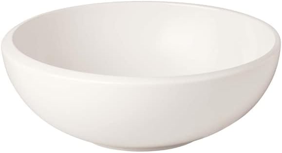 Villeroy und Boch - NewMoon okrągła miska S, stylowa miska na zupy i chrupiące sałatki, porcelana premium, biała, nadaje się do mycia w zmywarce