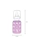 Lifefactory 4-Ounce BPA-Free Glass Baby Bottle with Protective Silicone Sleeve and Stage 1 Nipple, Lilac