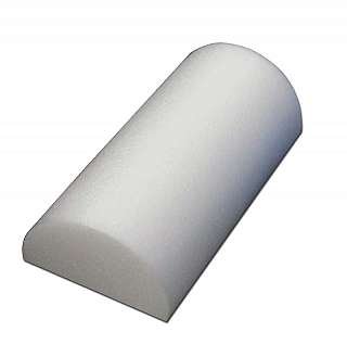 Foam Roller White - 12 X 6 - Half Round