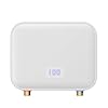 Tankless Water Heater Electric 110v,4000W Constant Temperature Instant Hot Water Heater With Automatic Control System Touch Digital Display Water Heater Wall or Floor Mounted (White)