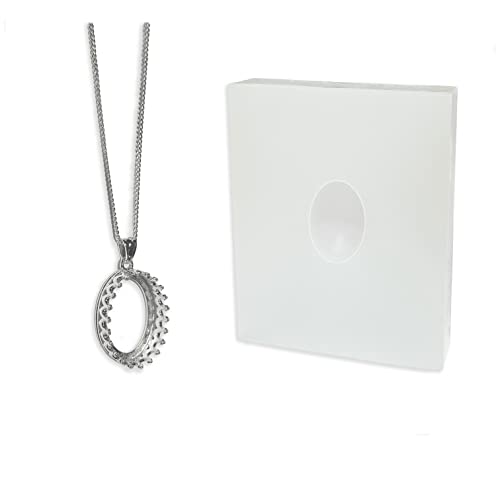 Milky Treasures Crown Necklace DIY Breastmilk Jewelry Making Kit | 18mm 925 Sterling Silver Pendant | Breastfeeding Keepsake | New Mom Gifts | Baby Shower Registry | Lactation [Only Necklace + Mold]