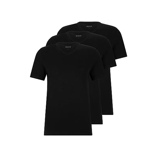 BOSS Mens 3-Pack V Neck Jersey T-Shirts