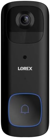 Lorex 2K Wireless Smart Video Doorbell Camera w/No Subscription Fee - Night Vision, Battery (Black)