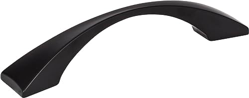 Elements 525-96 Glendale 3-3/4" Center to Center Elegant Contemporary Arch Cabinet Handle/Drawer Pull - Matte Black