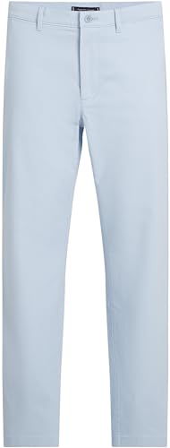 Tommy Hilfiger Herren Chino Hose Denton Satin Straight Fit, Blau (Breezy Blue), 29W/36L – Ansicht 4