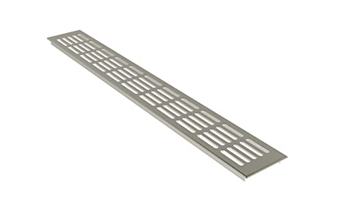 MS Beschläge ® Aluminium Lüftungsgitter Stegblech Heizungsdeckel 80mm x 200mm Edelstahl eloxiert - E6C31