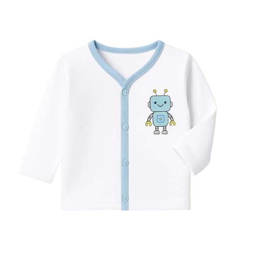 Image of EIO New Born Baby Clothes 0 | Soft Cotton Jablas for New Born | Front-Open Baby Tees for Boys & Girls Pack of 3 Newborn Clothing Set