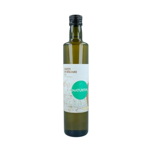 Aceite de Sésamo bio 500 ml Naturitas Essentials | Primera presión en frío | Sabor intenso y aromático | Sin conservantes