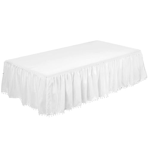 Luxurious Collections White 100% Cotton Sateen Crib skirt 28