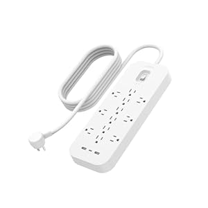 Belkin 12-Outlet Surge Protector Power Strip w/ 12 AC Outlets, 2 USB-A Ports, and 1 USB-C Port, 6ft Cable, UL-listed w/ Overload & Overvoltage Protection + On/Off Switch – 4,000 Joules of Protection