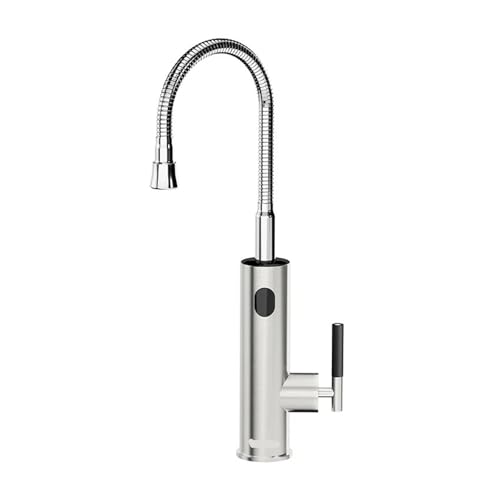 電気温水器流れるユニバーサルスパウトキッチン蛇口 2 で 1 ステンレス鋼電気蛇口 220 加熱タップ(Universal-Silver)