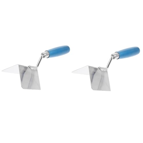 DIYEAH 2 Pezzi Spatola Angolare Acciaio Inossidabile per Finitura Cartongesso Strumento Ergonomico per Trimmare Interni Utensile Versatile per Professionisti Te