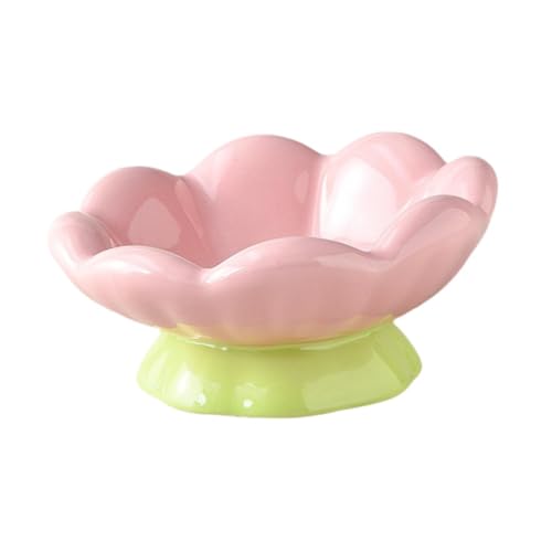 Baoblaze Pet Bowl Pet Feeder Feeding Accessory Wide Opening Flower Shape Antislip Cute Feeder Puppy Bowl for Small Medium Indoor Cats, Shallow Bowl