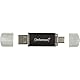 Intenso Twist Line 64 GB, Dual USB-Stick 3.2 Gen 1x1, USB-C und USB-A, 70MB/s, Anthrazit