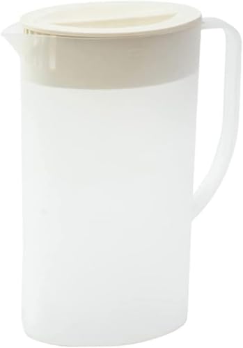 Xiraivke スリム大容量冷水ポット 耐熱プラスチック製 広口設計洗いやすい お茶・麦茶・ドリンク用 冷蔵庫対応