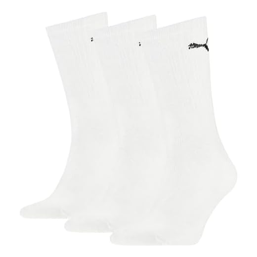Puma Sport 3P, Calcetines de Deporte Para Hombre, Pack de 3, Blanco, 43-46