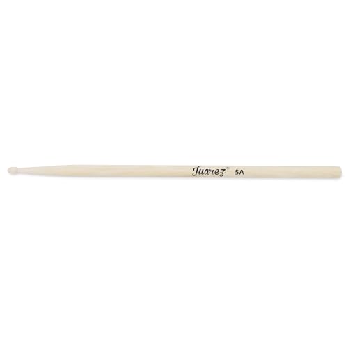 Image of Juarez JRDS100 Wooden Drum Sticks - 5A Size, Maple Wood with Wooden Tips, Durable & Balanced for Drummers (Pair)