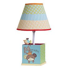 METERO Living Textiles Baby Hopscotch Neutral Baby Nursery Bedroom Lamp Base & Shade