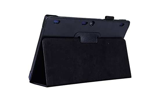 INSOLKIDON Compatibile con Lenovo tab2 A10-70F 10.1 inch 2022 Tablet Custodia protettiva in pelle Cover con Funzione di Supporto, Auto Svegliati/Sonno,Cover Protezione in PU Pelle (Black)