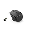 Amazon Basics Ratón inalámbrico para computadora, ergonómico, óptico de 2,4 GHz, DPI ajustable, compatible con PC, Mac, portátil, negro