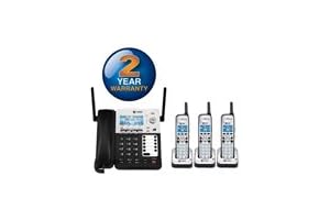 AT&T Cordless 4 Line Phone System | Corded/Cordless Home Phone, Long Range...