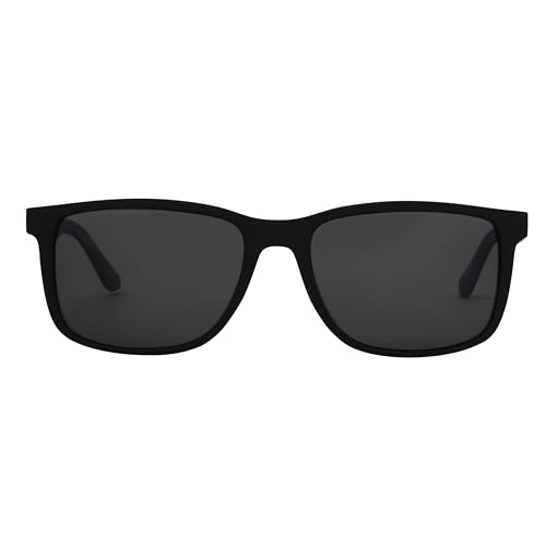 DOCKERS Men's Ivar Sunglasses Rectangle, Black, 56mm2