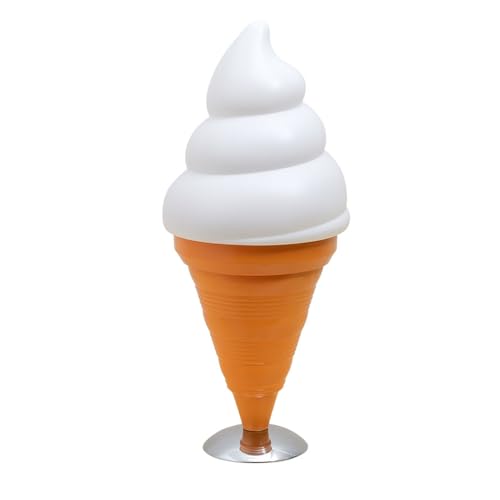 Image of Ice Cream Desk lamp Spiral Cone Decorative Table lamp Fixture, DIY Lighting Fixtures for Kitchens, Dining Rooms and More(Orange)
