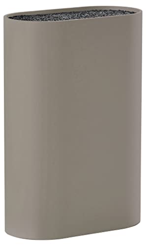 Zone Denmark Singles Messerblock ohne Messer, Knife Block, Messerhalter, Messerständer, Aufbewahrung von allen Messern, 17 x 9 cm, Höhe 24 cm, Taupe (Braun)