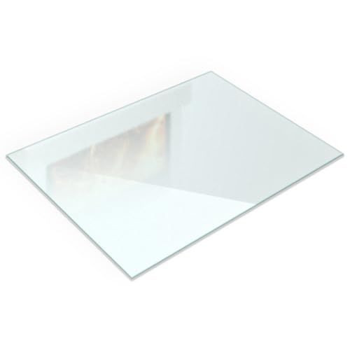 Base De Vidrio Esmerilado para Estufas 120x80 cm | Fácil de Limpiar | Cristal Templado | Resistente A Chispas y Arañazos | Protección contra la Suciedad | Vidrio Traslúcido | Ignífuga