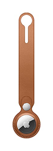 Image of APPLE AIRTAG CASE LEATHER LOOP - MX4A2ZM /A COLOR: SADDLE BROWN