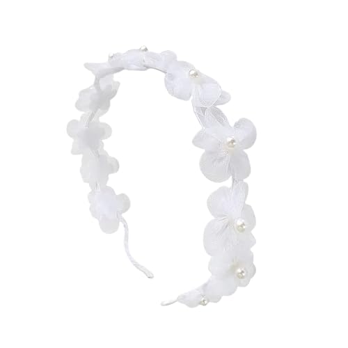 Haarband mit Kunstperlen, Blumen-Haarreif, Brautschmuck, Hochzeits-Haarband, elegant, Brautjungfer, Fotografie, Kopfschmuck für Damen und Mädchen