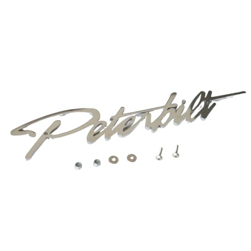 Image of Custom Stainless Logo Name Emblem Plate Fit for Peterbilt Side Frond of Hood Accessory Grille Fender