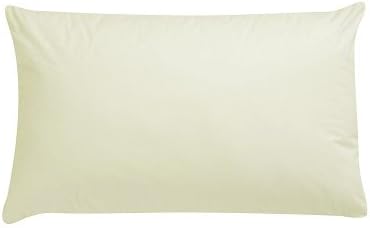 Extra Large Luxury Cream Pair Pillowcase, 22 inch x 31 inch, To Fit Large Pillow, Box Pillow