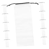 BESPORTBLE 20個濡れた傘用収納ポーチ 半透明 折り畳み傘用バッグ ドローストリング付き 軽量 コンパクト なストラップ 旅行や屋外に