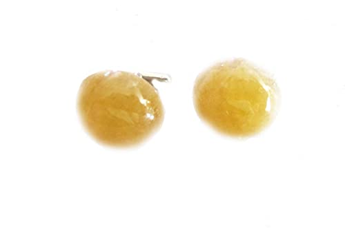 Mancuernillas de Círculos de Calcita Honey para Hombre