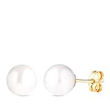 Pendientes Oro de 18k con perla cultivada de 8mm.