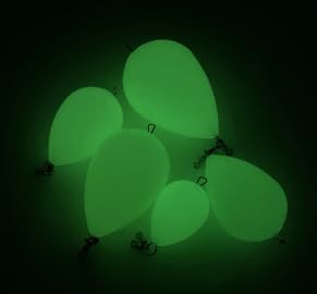 Pack of 5 Luminous Egg Float Night Fishing Long-Distance Casting Rotating Fishing Float Bobber Bait Accessories