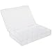 Clear Plastic Craft Organizer, 16 Small Compartments, 1 Large Compartment, 7 x 10.38 inches