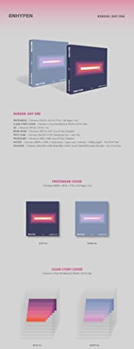 Enhypen Border : Day One 1st Mini Album Dusk Version CD+136p PhotoBook+Clear Story Cover+1p Bookmark+2p PhotoCard+1p PostCard+Tracking Sealed