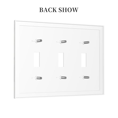 Cubierta de placa de interruptor de palanca triple con diseño minimalista premium 5