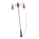 Ipetboom Maßstab Einstellbar Gartenlicht Modellleuchte Antik Weißlicht für Sandtischlandschaft DIY Landschaftsdekoration