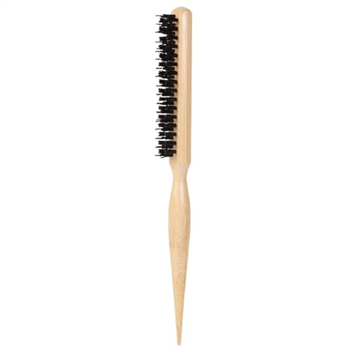 Peine de cerdas – Cepillo de pelo de cerdas de nailon | Peine de burla para volumen | Peines de cola de pelo fino para desenredar, definir y separar